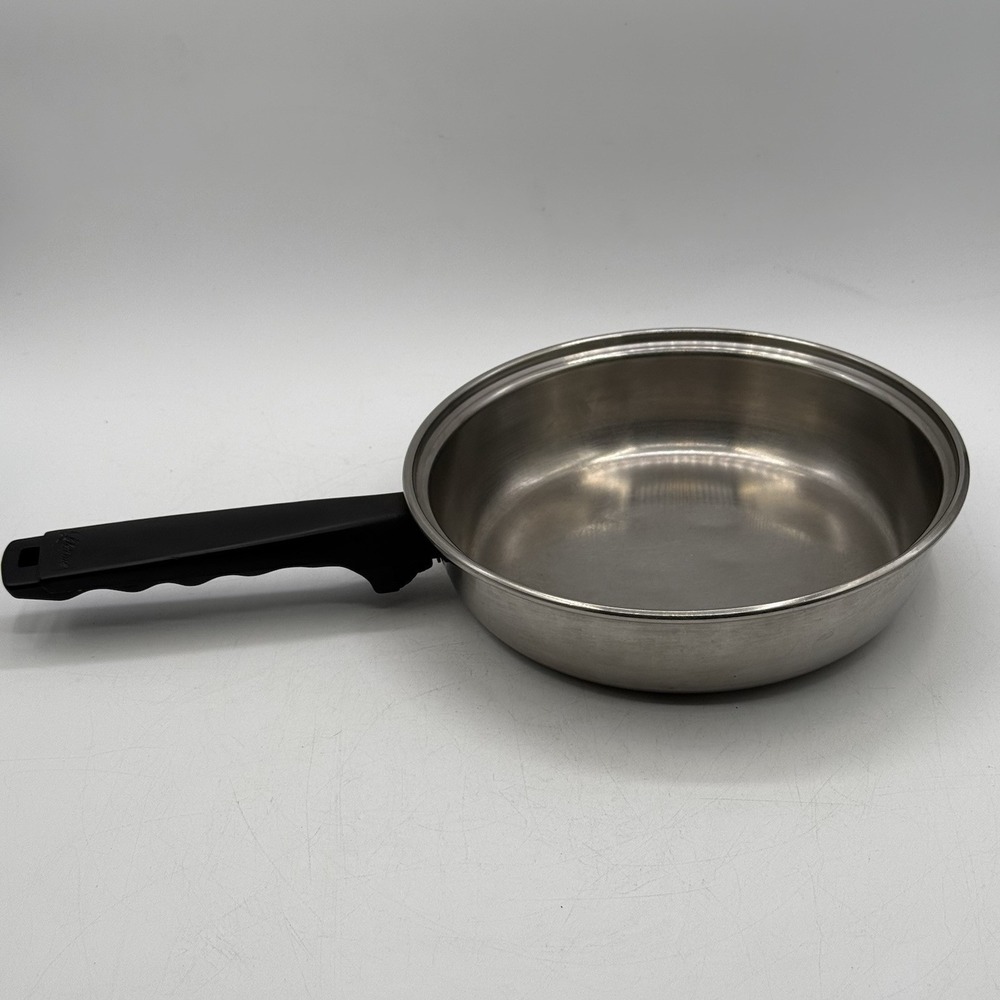 Vtg Lifetime Frying Pan Skillet Cookware 18/8 Stainless Steel 8" USA No Lid READ